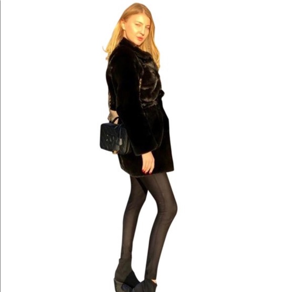 Bloomingdales Dark Brown Natural Long Mink Coat - Picture 1 of 8